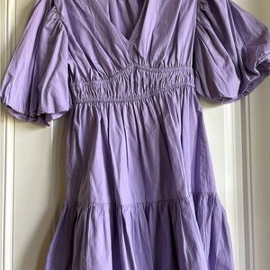 Lavender Puff Sleeve Dress